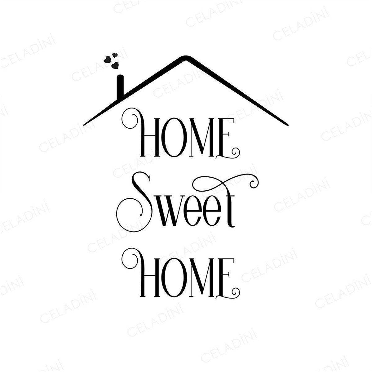 Home Sweet Home Yazılı Kırlent Kumaşı