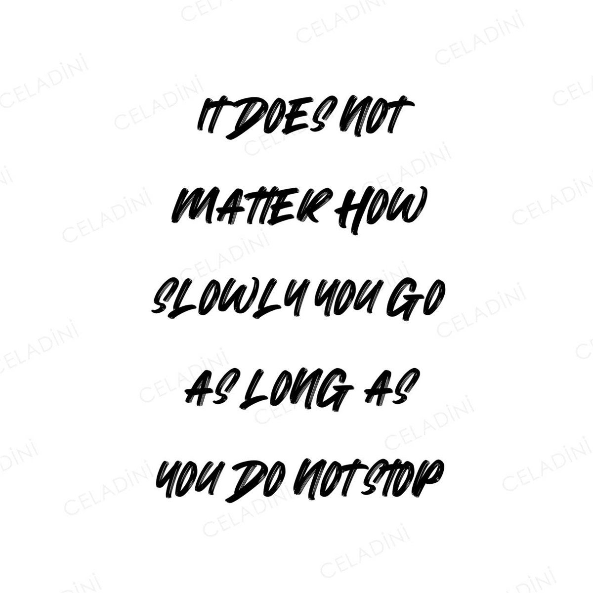 It does not matter how slowly Yazılı Kırlent Kumaşı