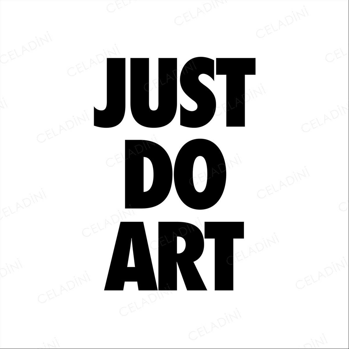 Just Do Art Yazılı Kırlent Kumaşı