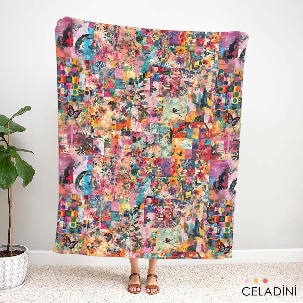 Karma Patchwork Desenli Kumaş