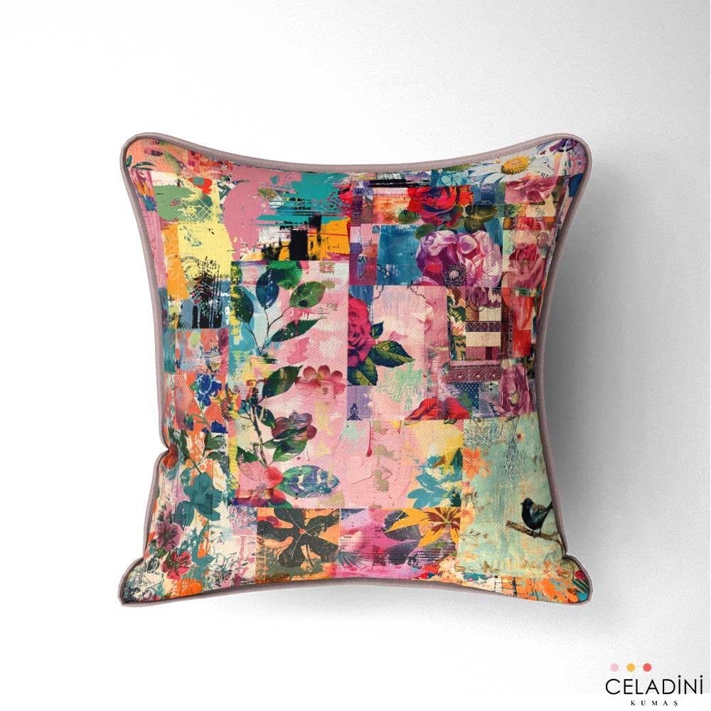 Karma Patchwork Desenli Kumaş