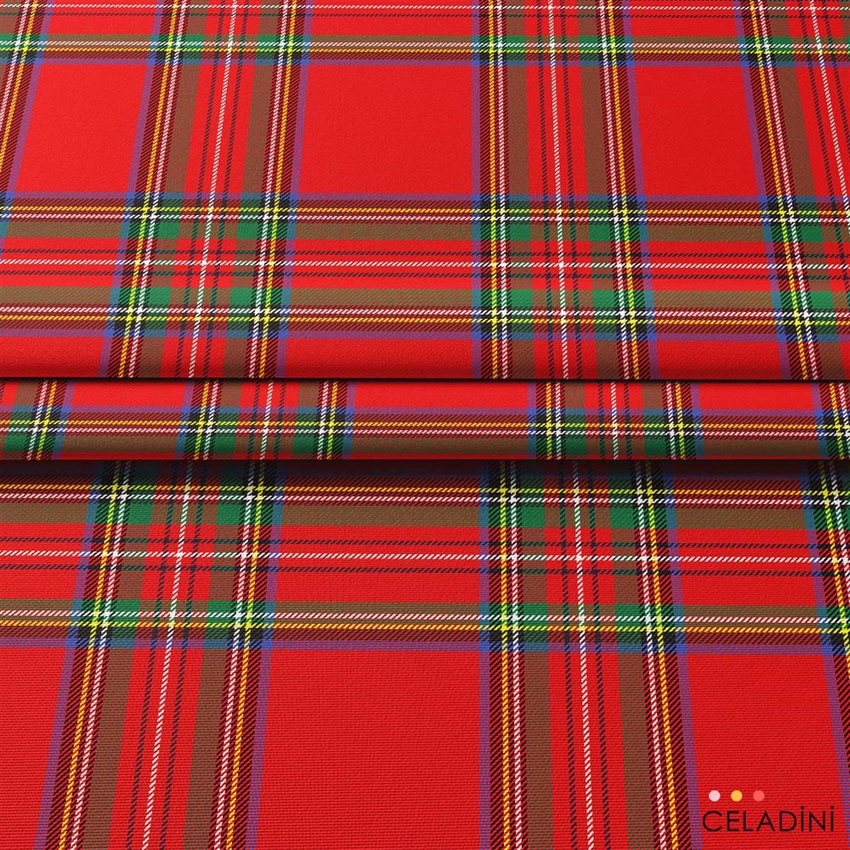 Kırmızı Yeşil Tartan Ekose Kumaş