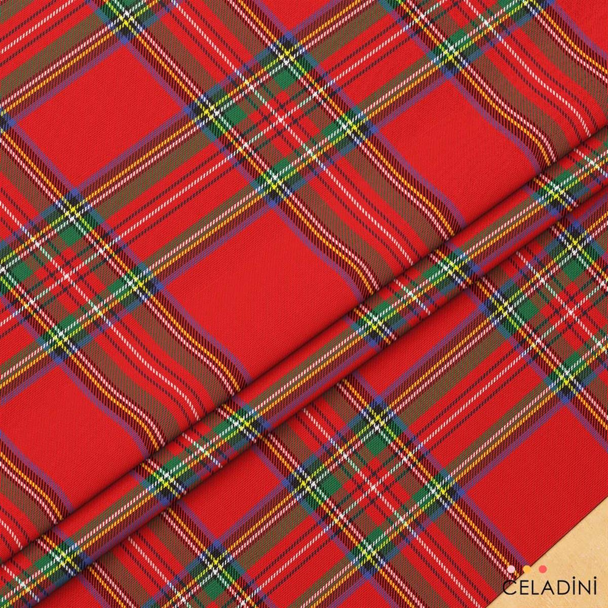 Kırmızı Yeşil Tartan Ekose Kumaş