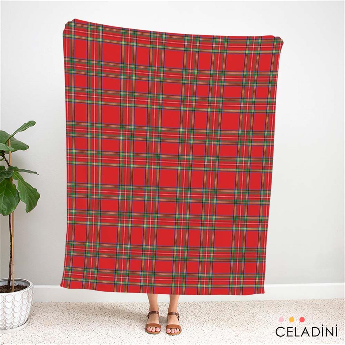 Kırmızı Yeşil Tartan Ekose Kumaş