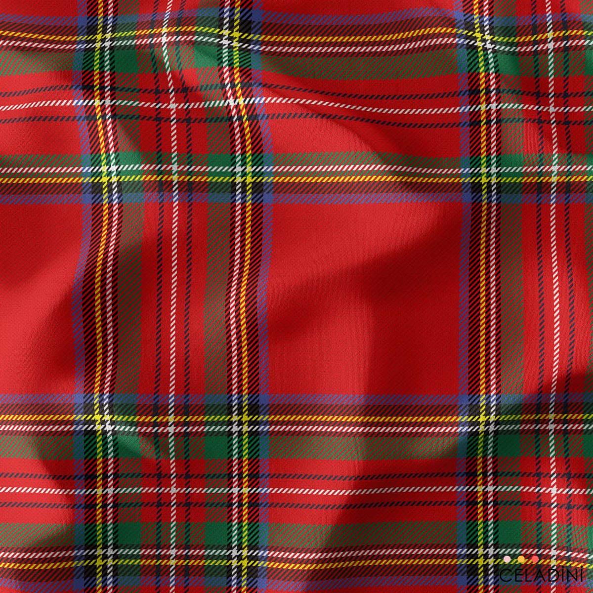 Kırmızı Yeşil Tartan Ekose Kumaş