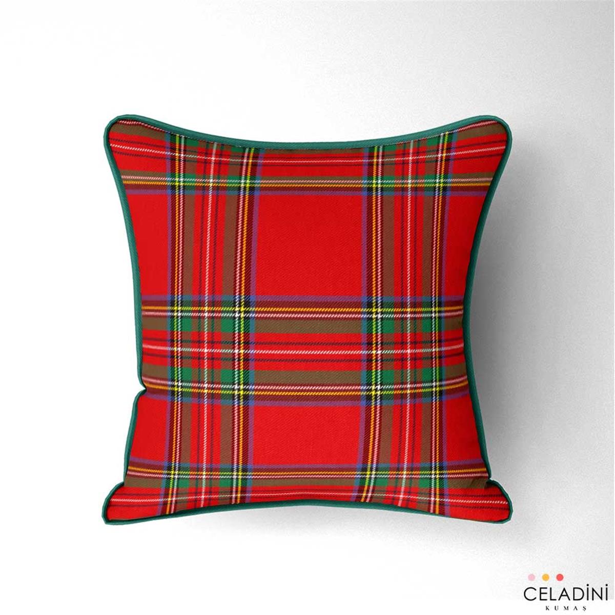 Kırmızı Yeşil Tartan Ekose Kumaş