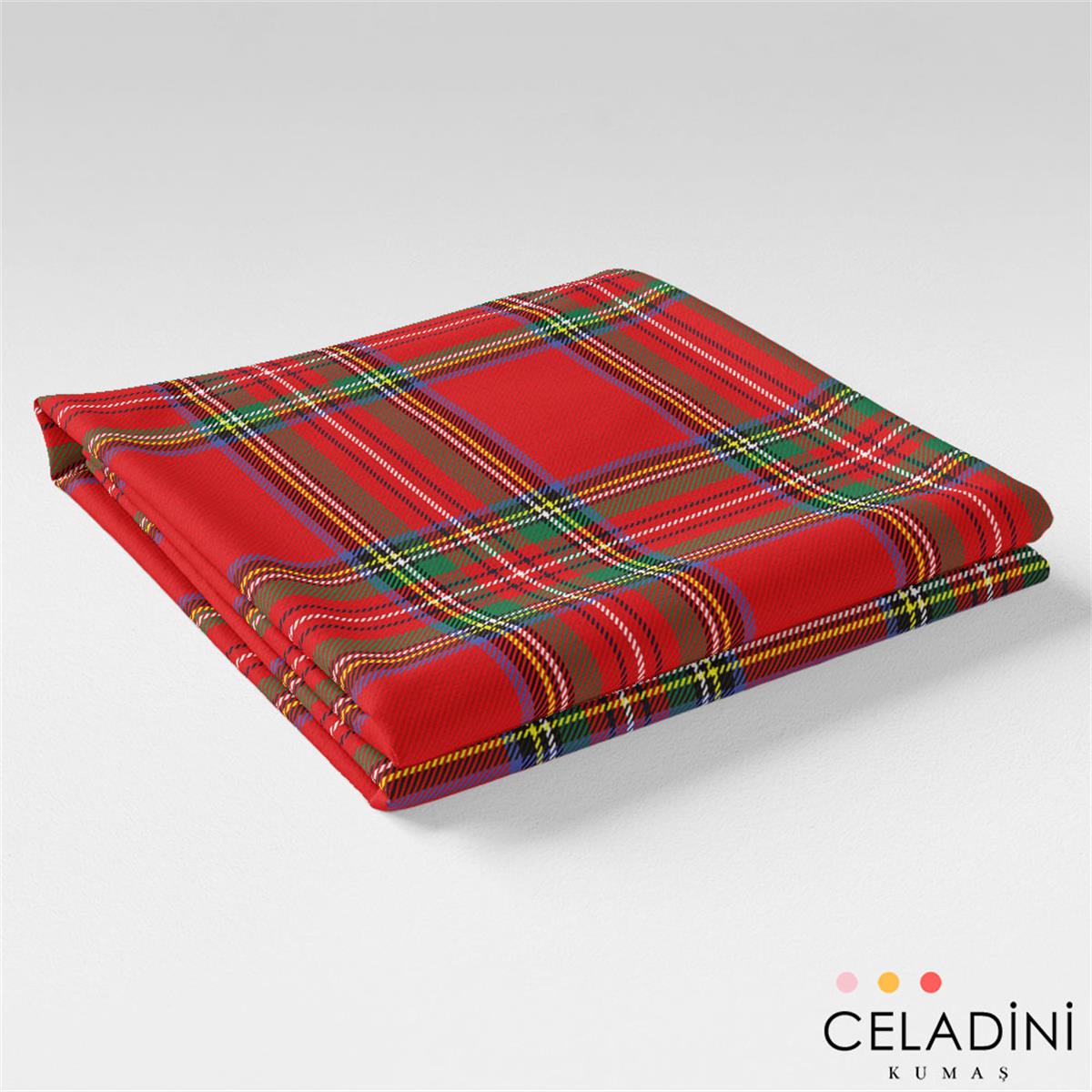 Kırmızı Yeşil Tartan Ekose Kumaş