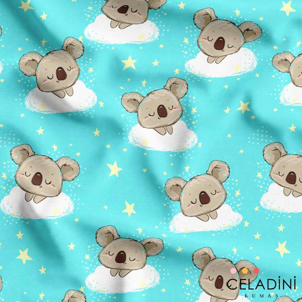 Koala Desenli Çocuk Kumaşı