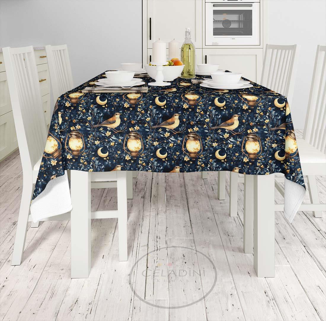 Kuş Motifi Desenli Ramazan Serisi Kumaş