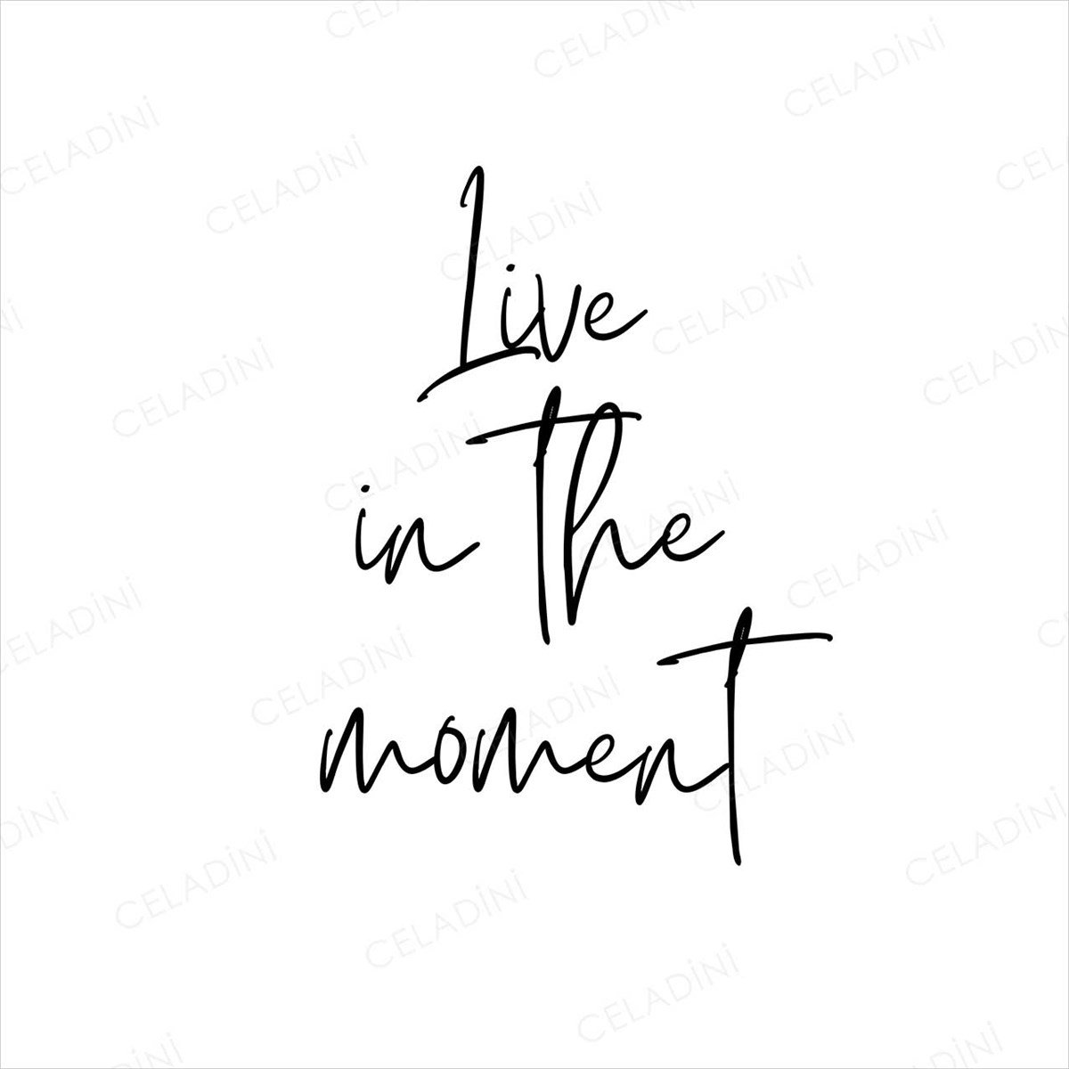 Live in The Moment Yazılı Kırlent Kumaşı