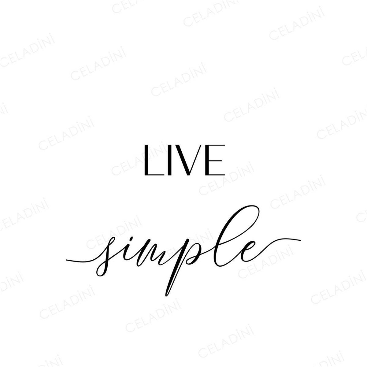Live Simple Yazılı Kırlent Kumaşı