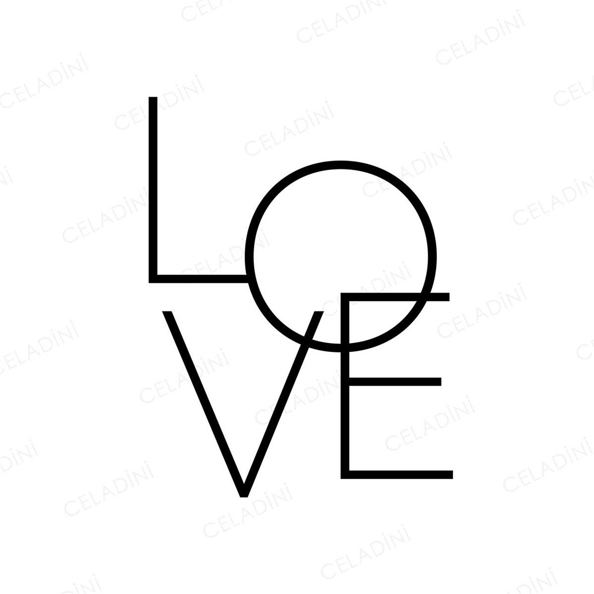 LOVE Yazılı Kırlent Kumaşı