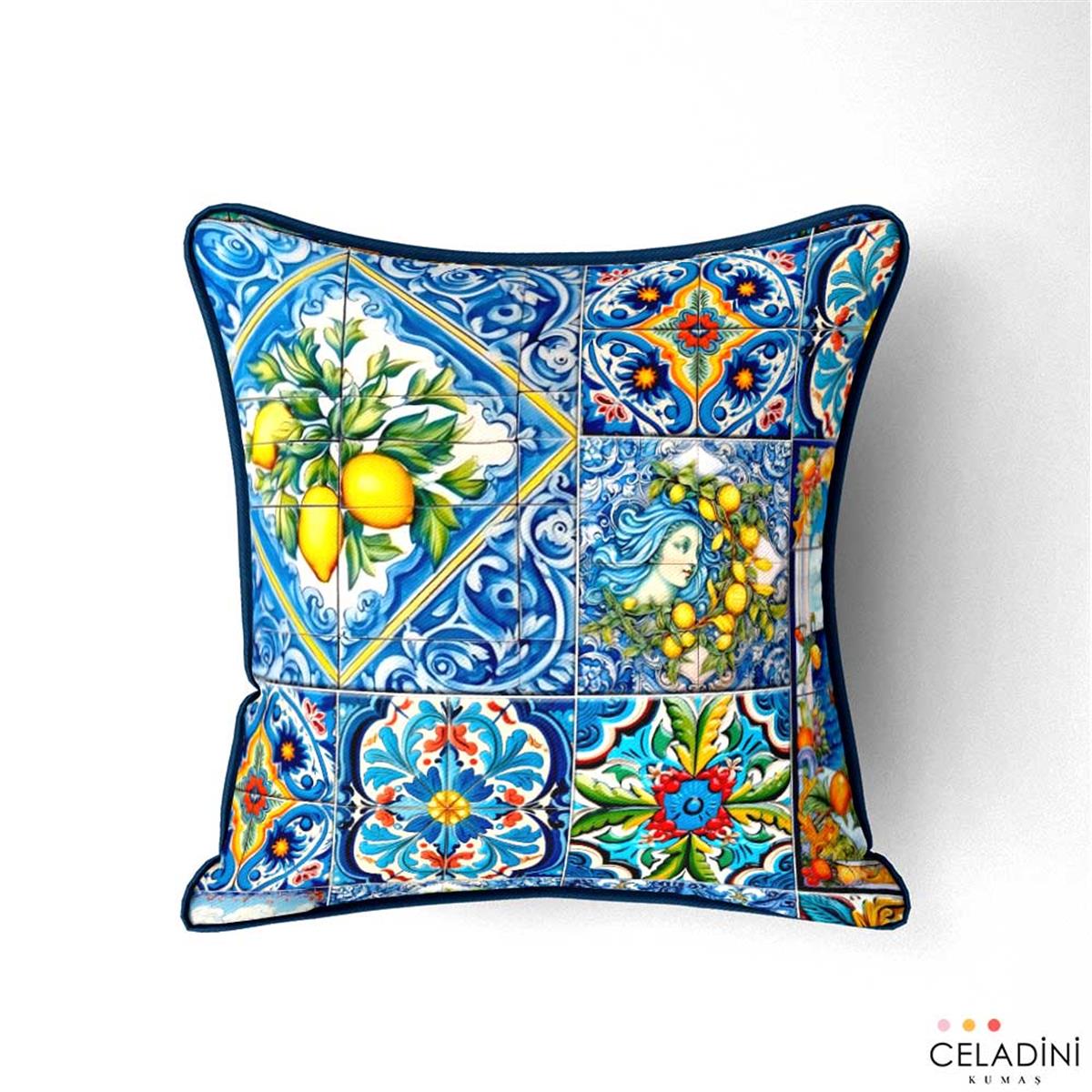 Majolica Seramik Desenli Kumaş