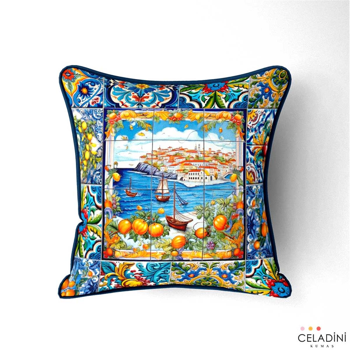 Majolica Seramik Desenli Kumaş