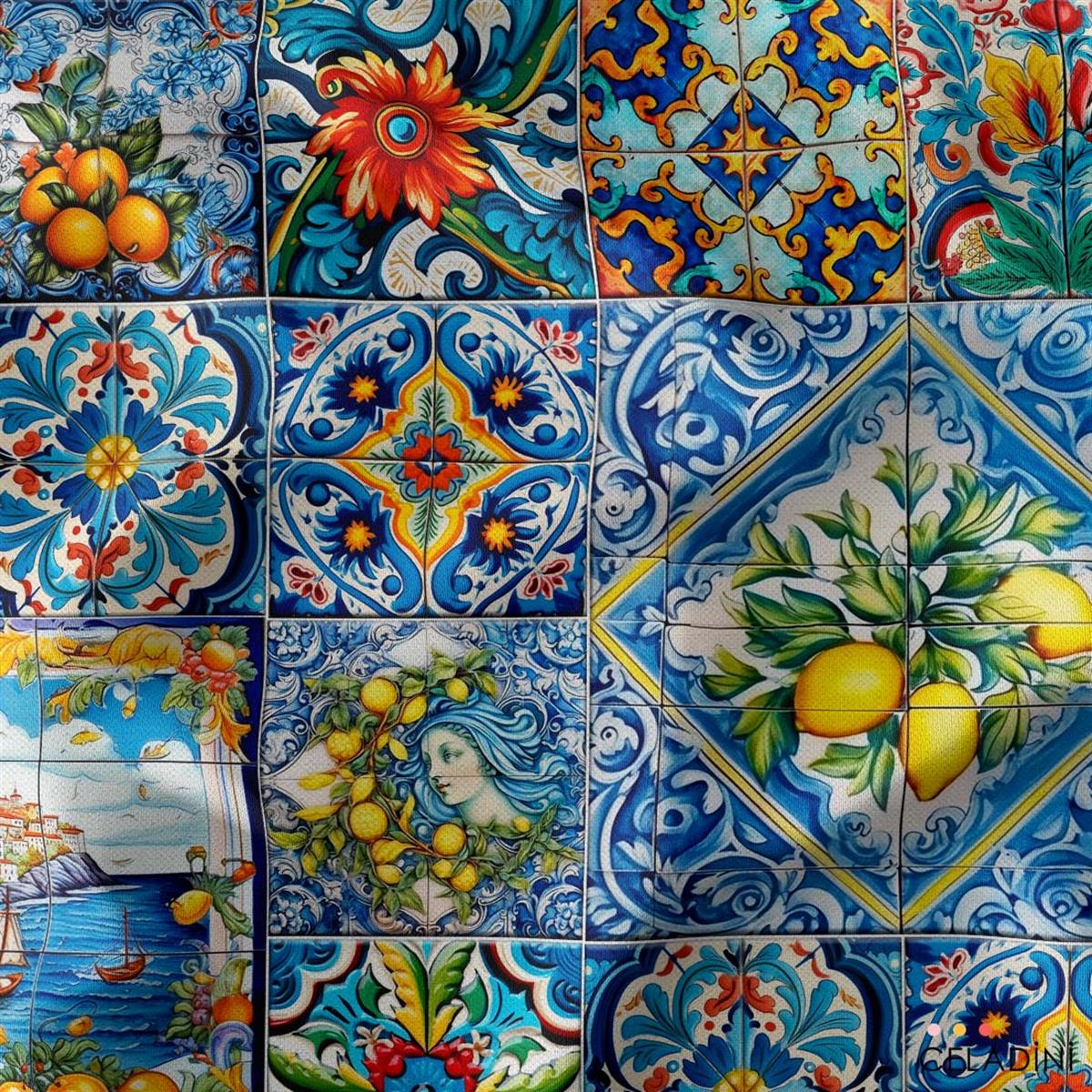 Majolica Seramik Desenli Kumaş