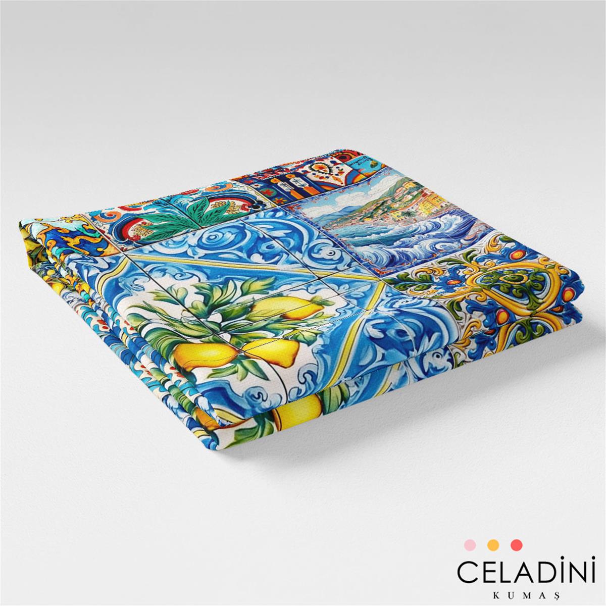 Majolica Seramik Desenli Kumaş