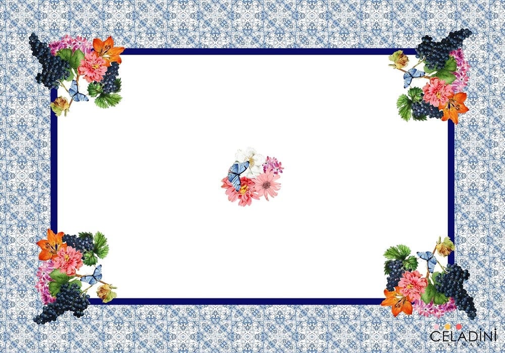 Majolica Serisi Masa Örtüsü Kumaşı (140x200cm)