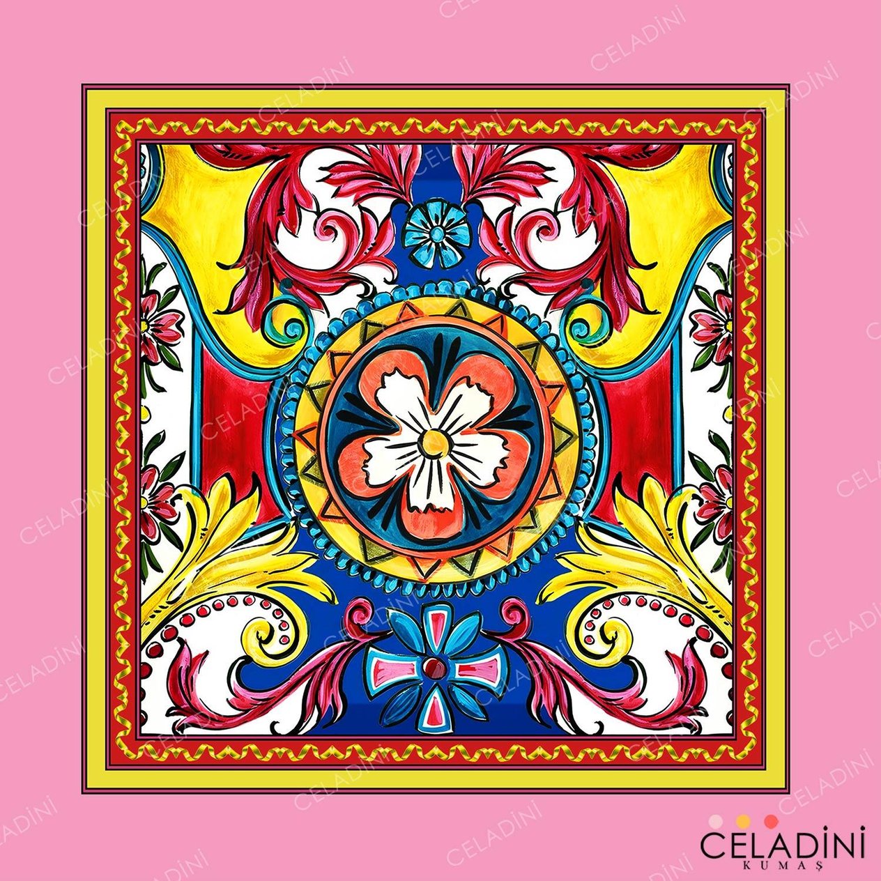 Milano Serisi Kırlent Kumaşı Pembe