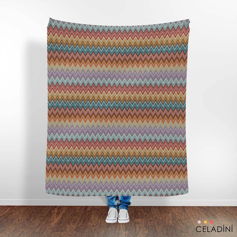 Missoni Tarzı Zigzag Renk Geçişli Kumaş