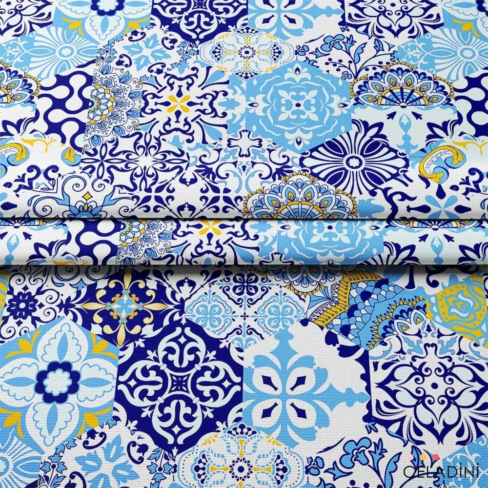 Modern Fayans Desenli Kumaş