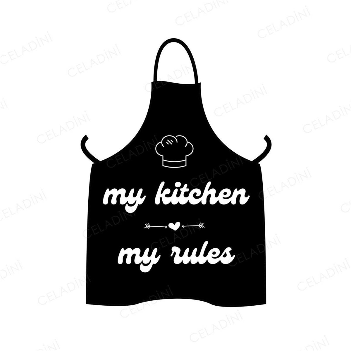 My Kitchen My Rules Kırlent Kumaşı (Versiyon-3)