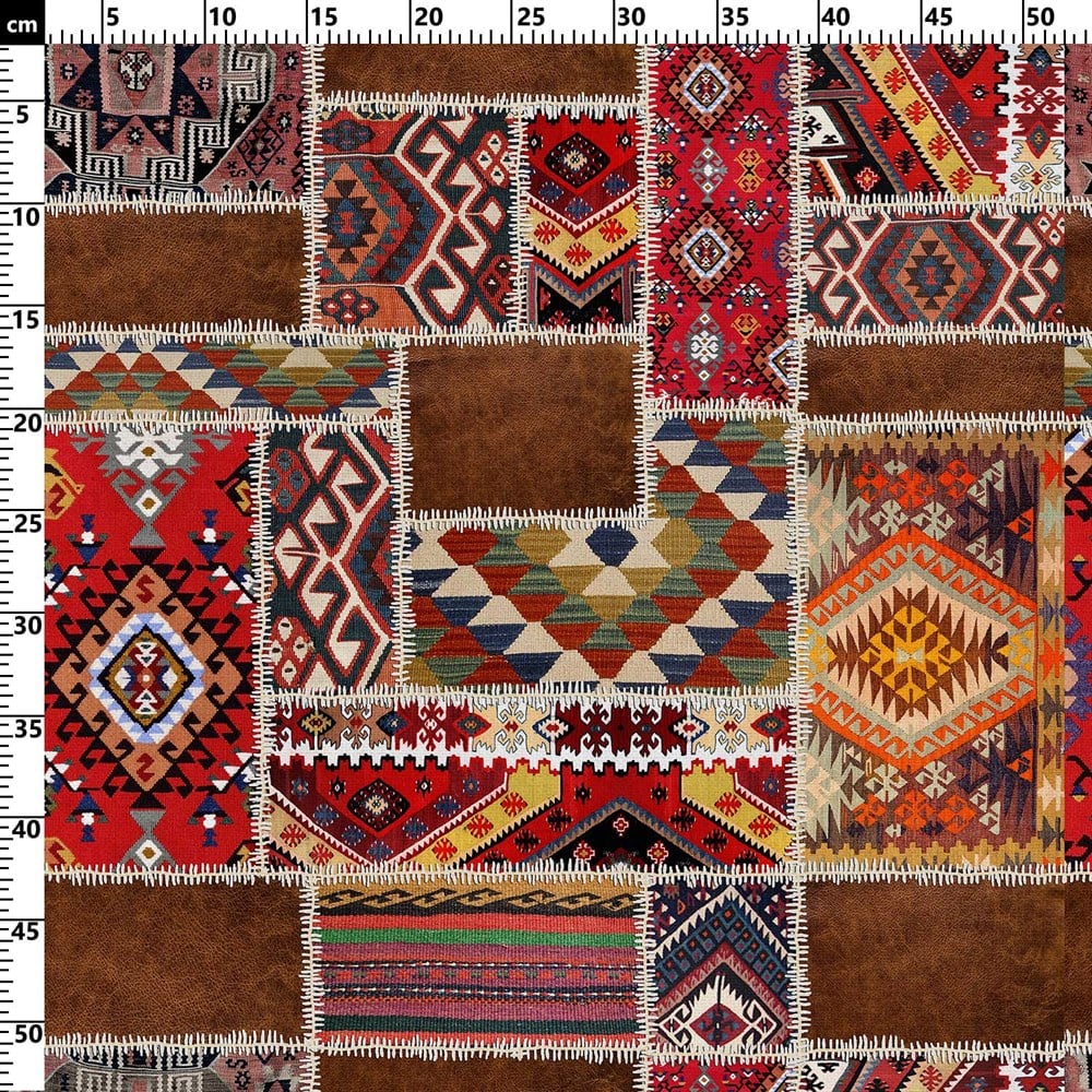 Nubuk Görünümlü Kilim Desenli Kumaş