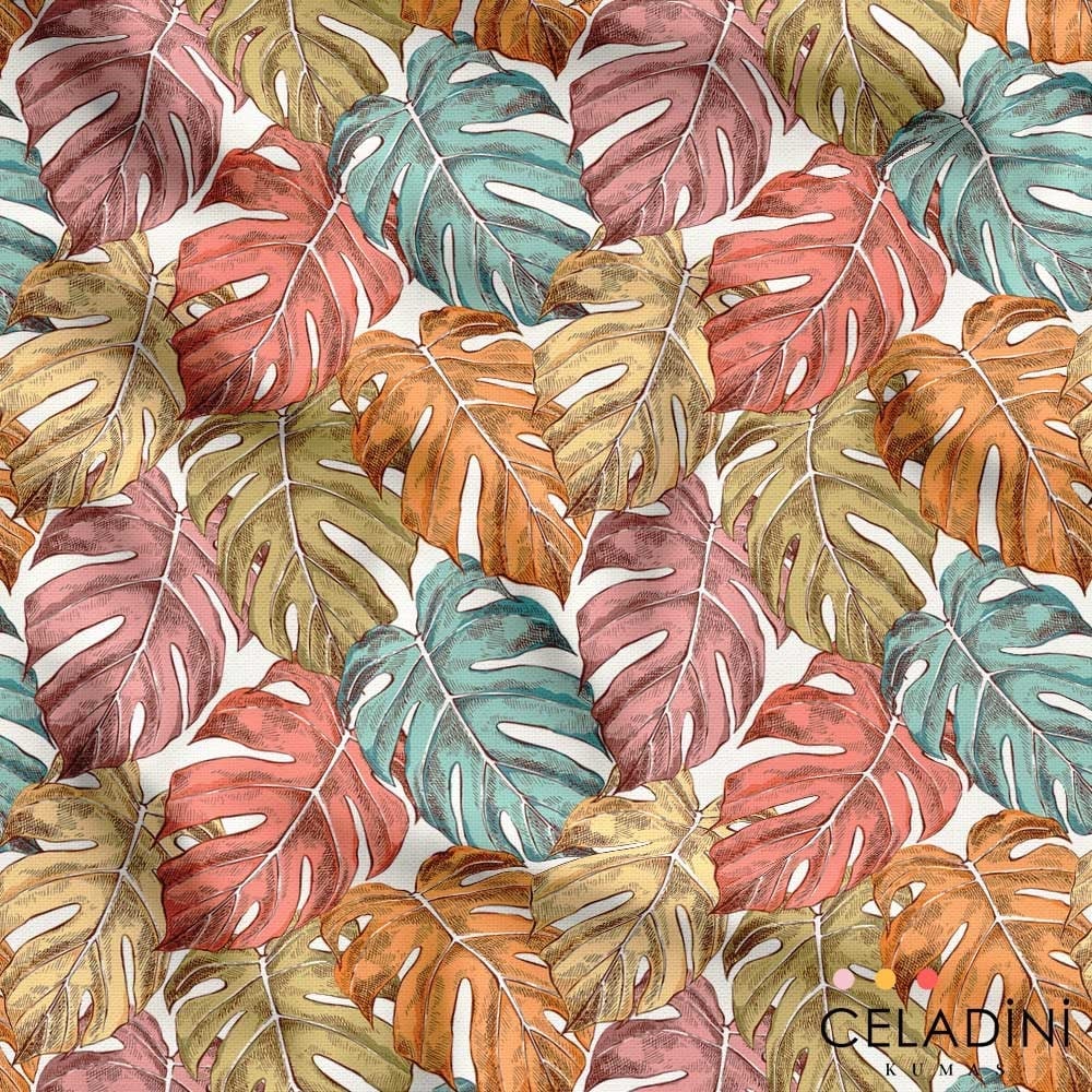 Pastel Devetabanı Desenli Kumaş