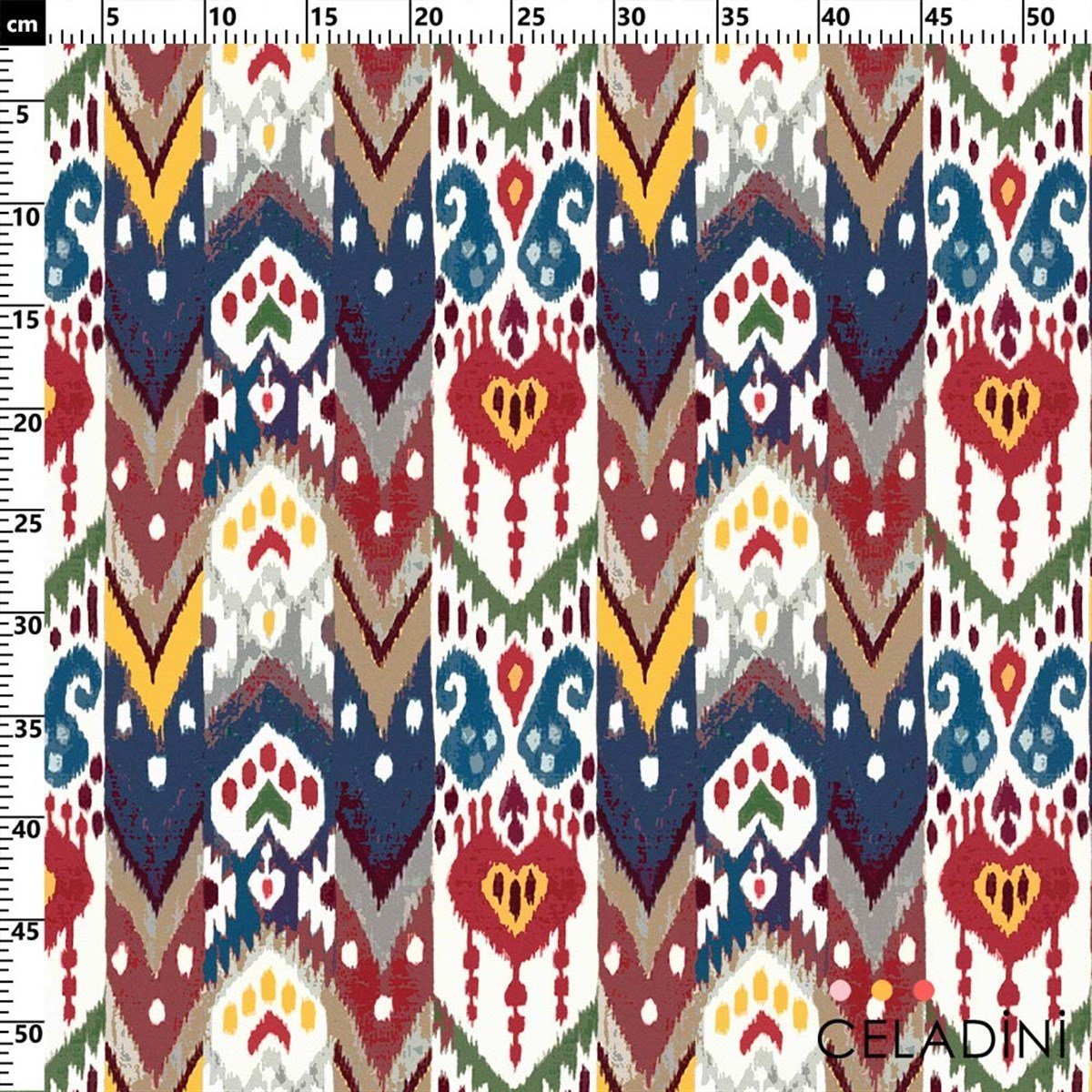 Patchwork İkat Desenli Kumaş