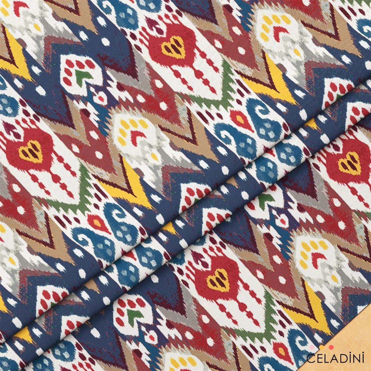 Patchwork İkat Desenli Kumaş