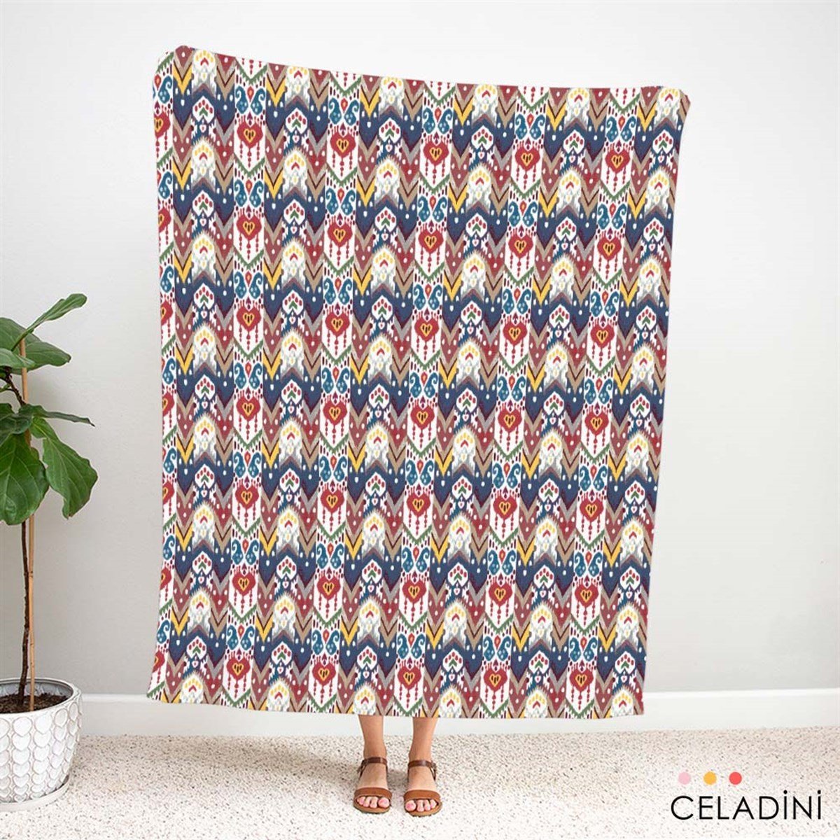 Patchwork İkat Desenli Kumaş