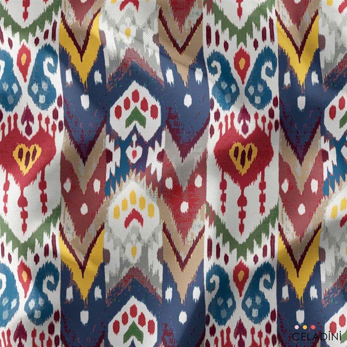 Patchwork İkat Desenli Kumaş