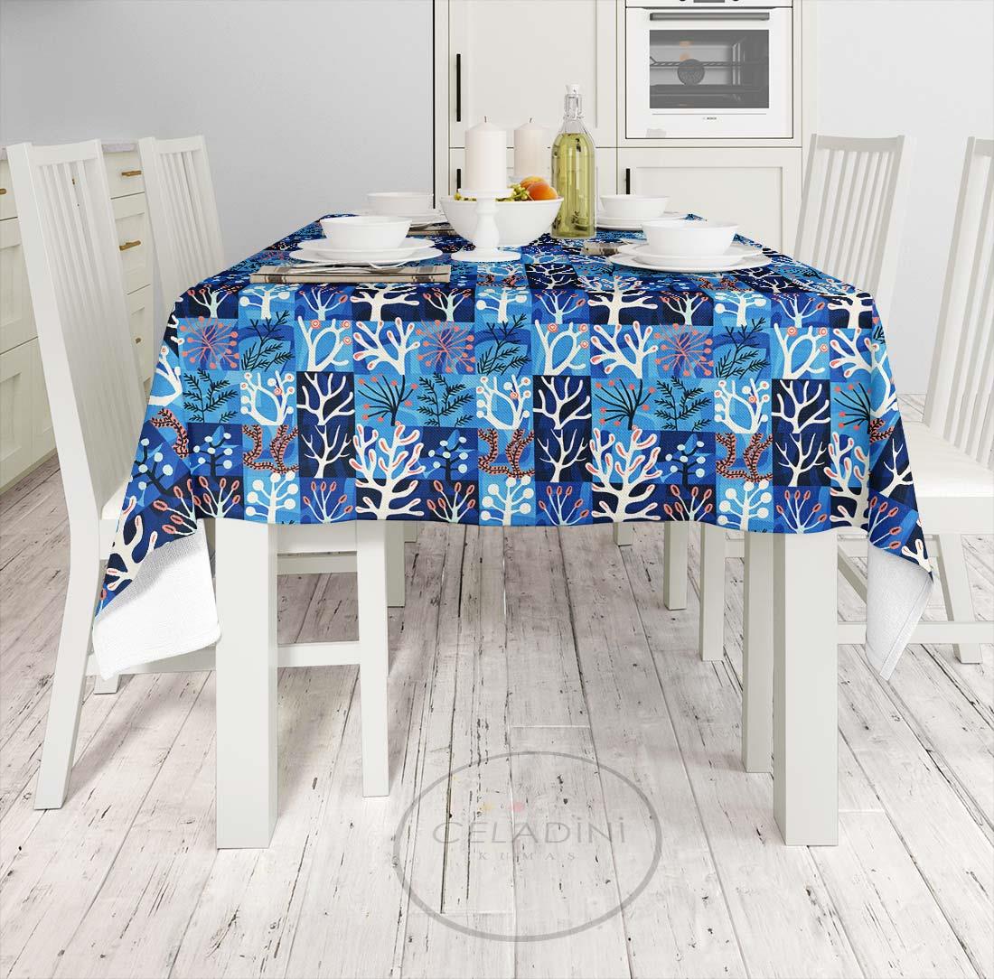 Patchwork Mercan Desenli Kumaş