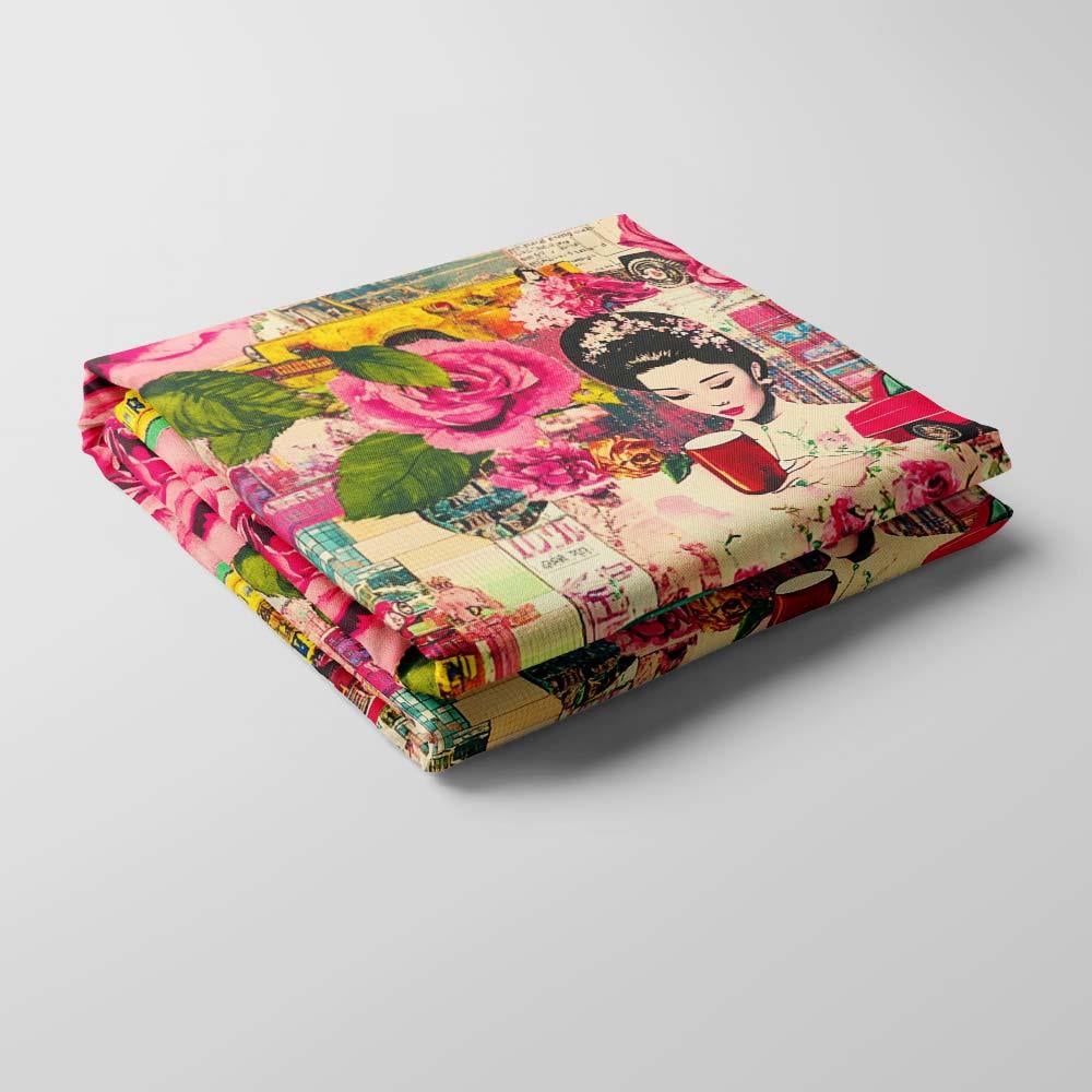 Pembe Düşler Versiyon-2 Desenli Metraj Kumaş