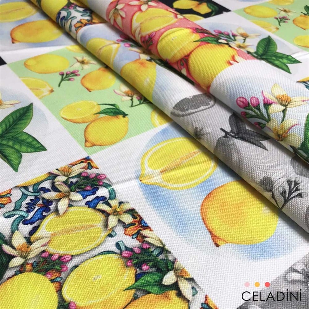 Piknik Limon Desenli Kumaş