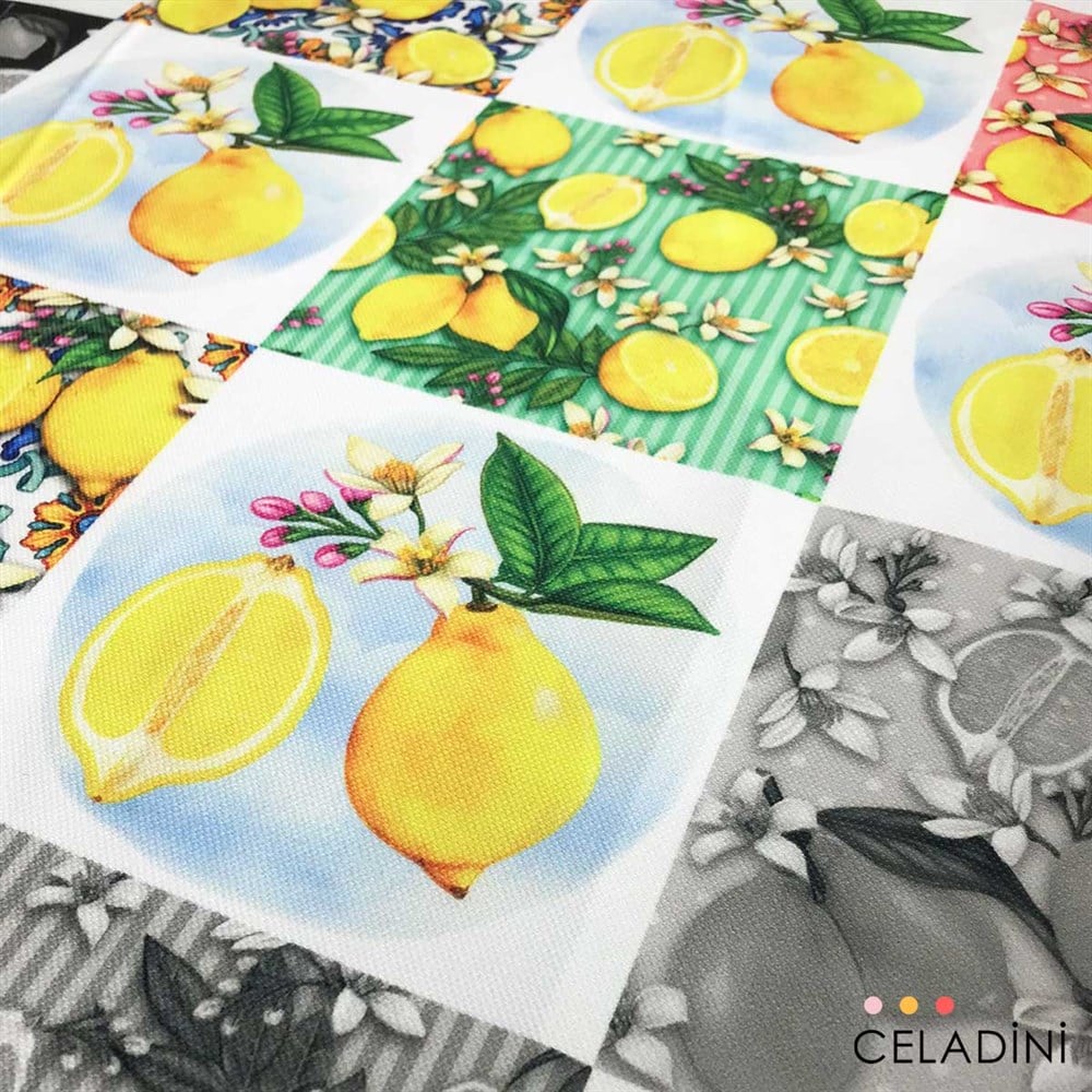 Piknik Limon Desenli Kumaş