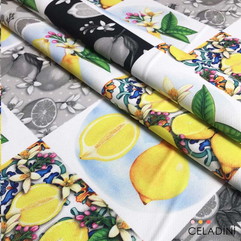 Piknik Limon Desenli Kumaş