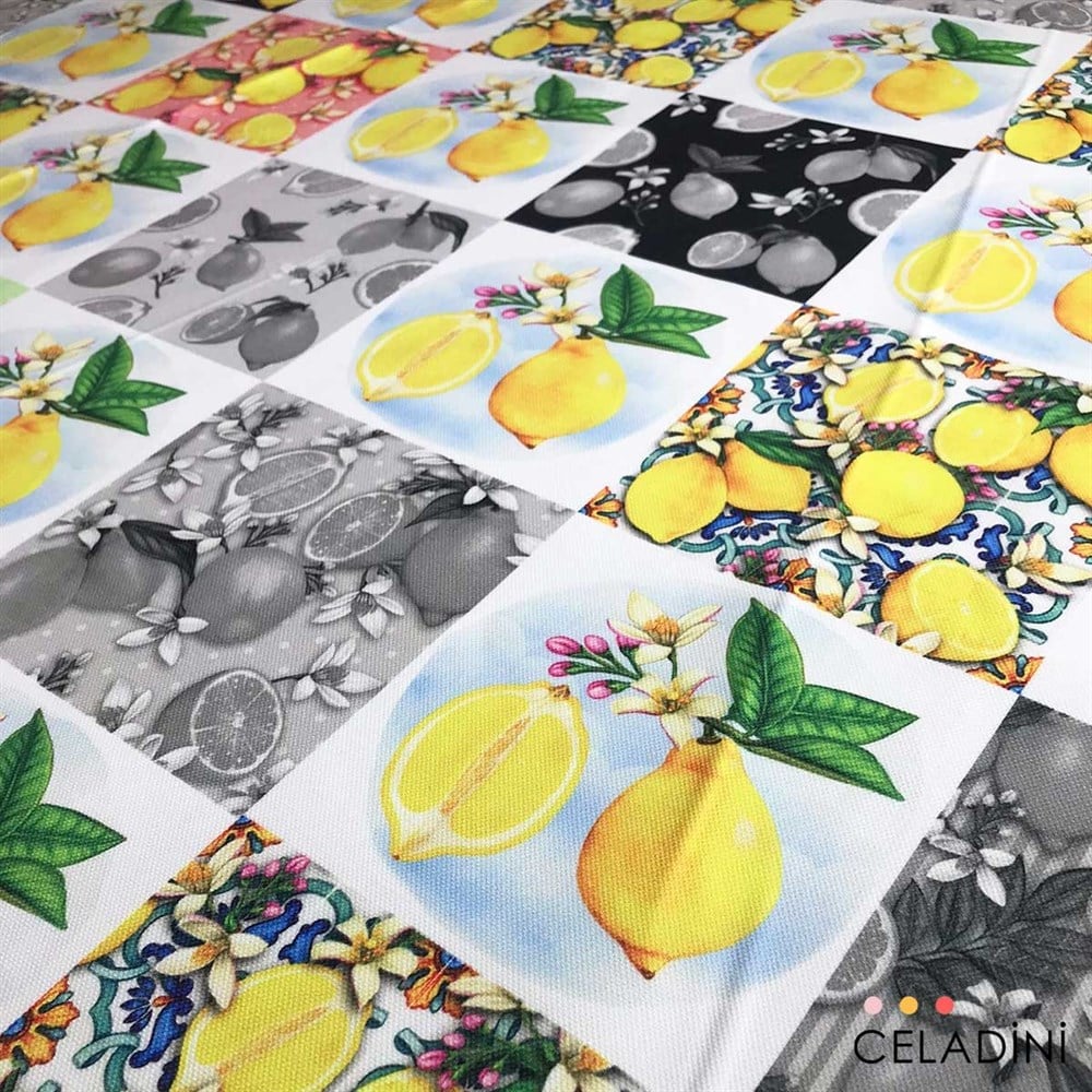 Piknik Limon Desenli Kumaş