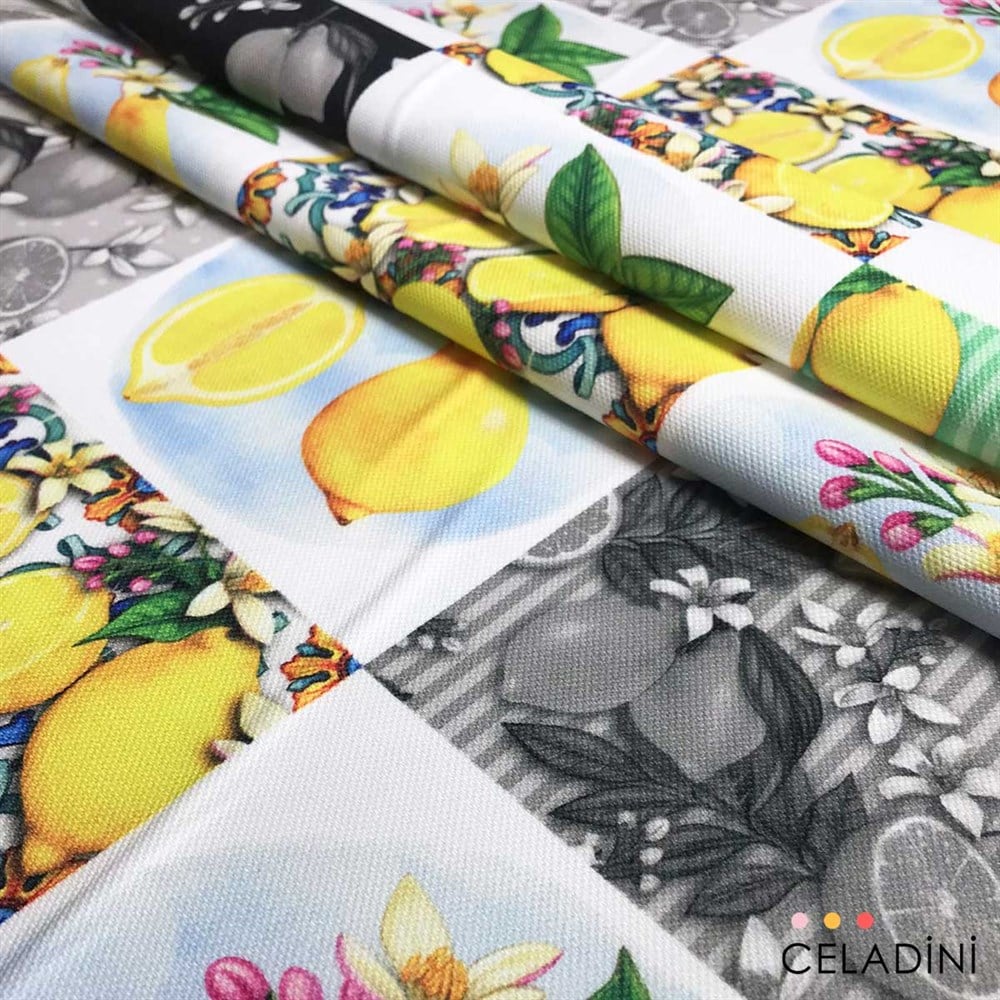 Piknik Limon Desenli Kumaş