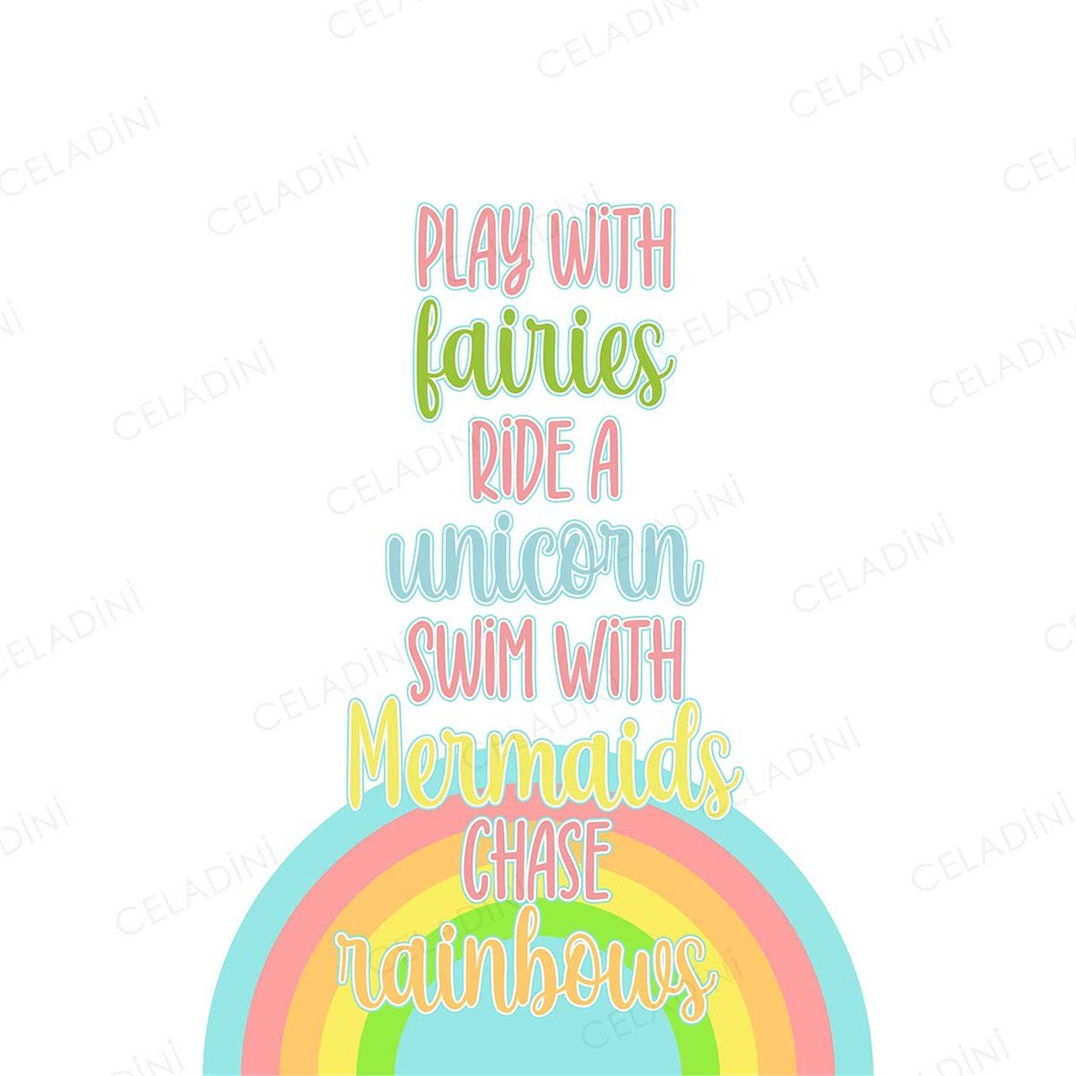 Play with fairies.. Kırlent Kumaşı