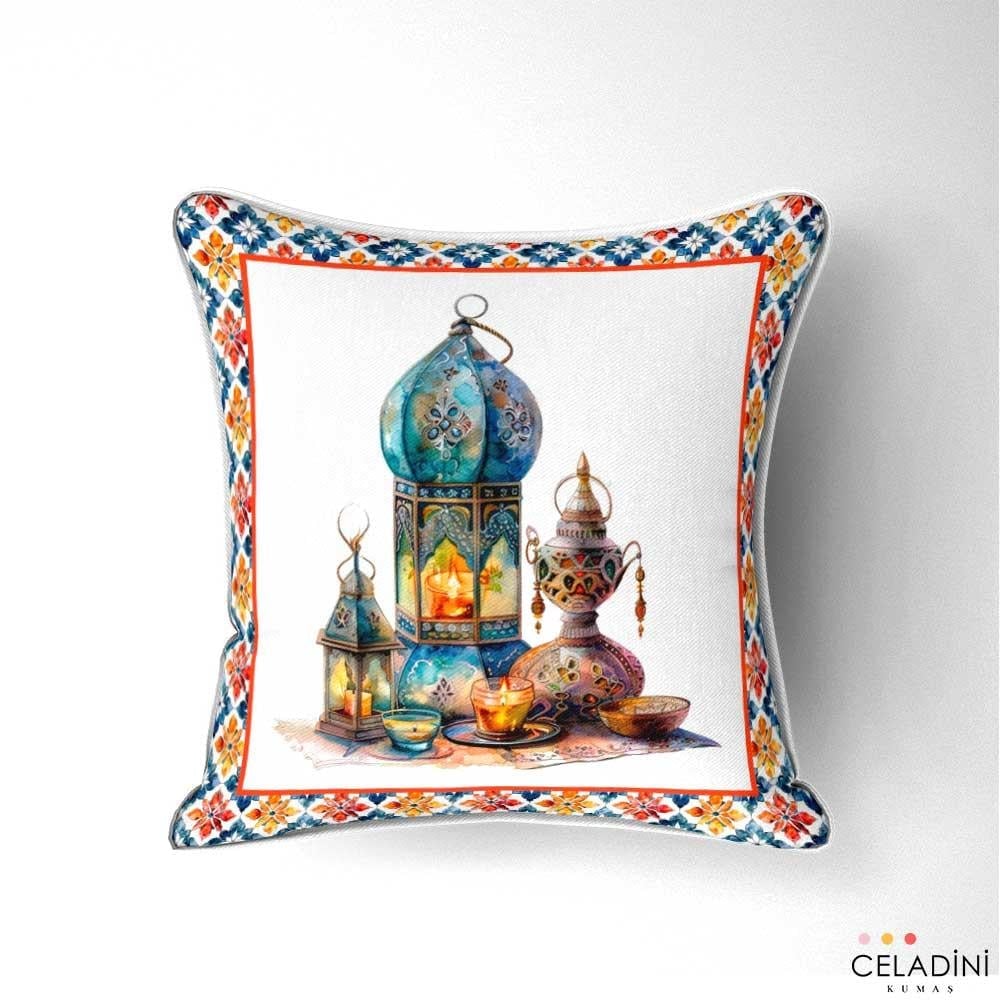 Ramazan Temalı Kombin Kırlent Kumaşı Model-3