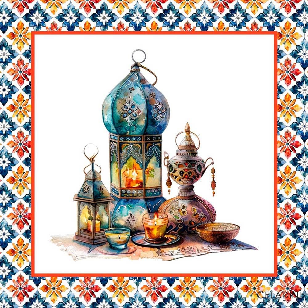Ramazan Temalı Kombin Kırlent Kumaşı Model-3