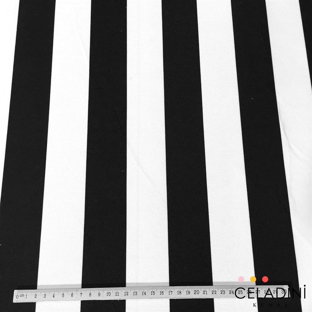 Siyah 5x5 cm Kalın Çizgili Kumaş