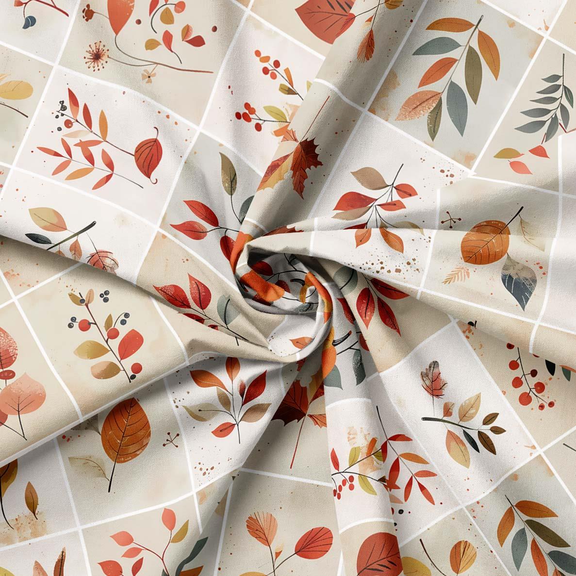 Sonbahar Patchwork Desenli Kumaş