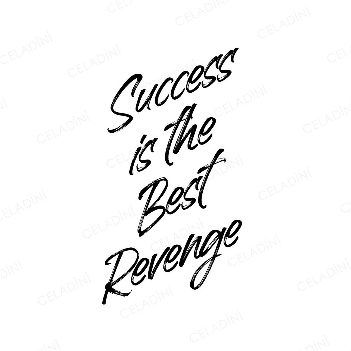 Success is The Best Revenge Yazılı Kırlent Kumaşı