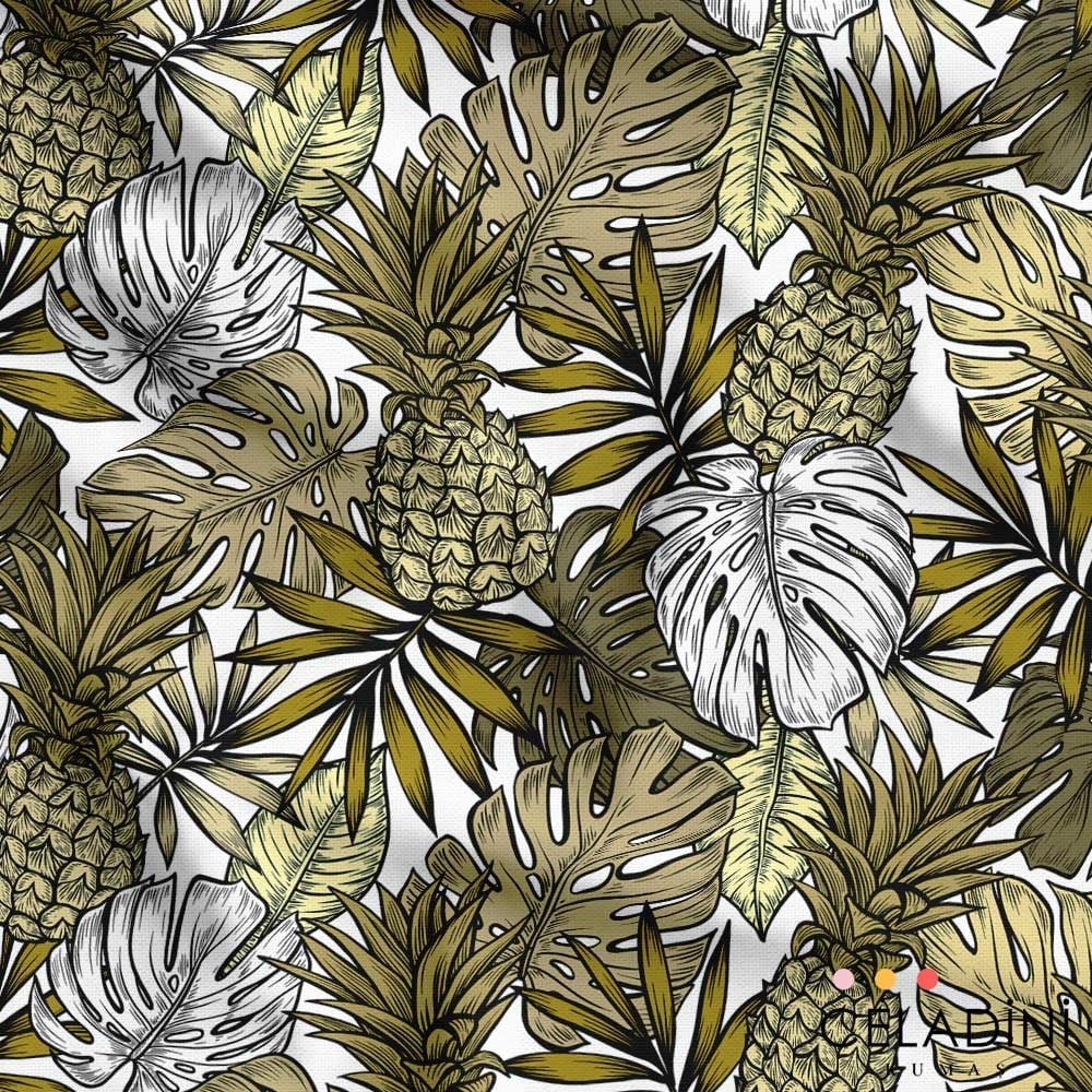 Taba Ananas Devetabanı Desenli Kumaş
