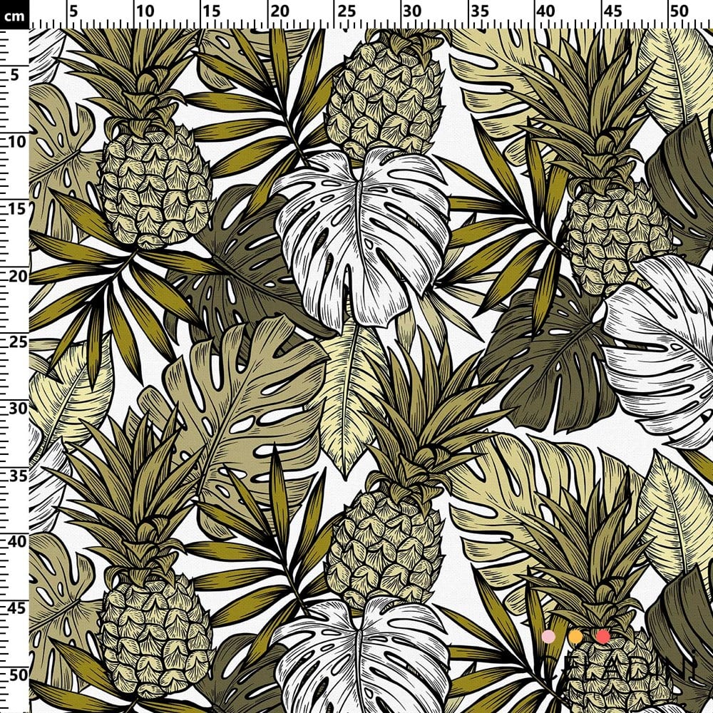 Taba Ananas Devetabanı Desenli Kumaş
