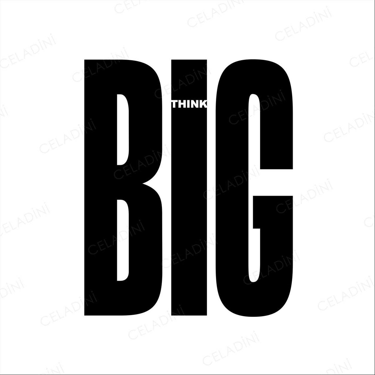 Think Big Yazılı Kırlent Kumaşı