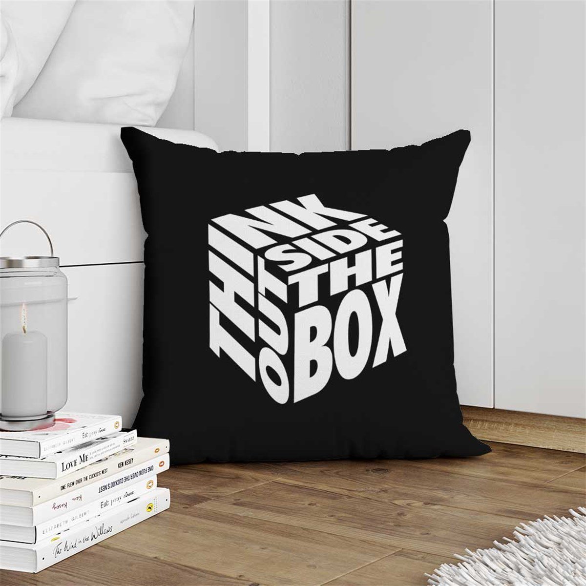 Think Outside The Box Kırlent Kumaşı