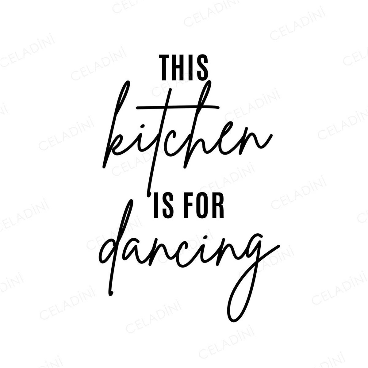 This Kitchen is For Dancing Kırlent Kumaşı