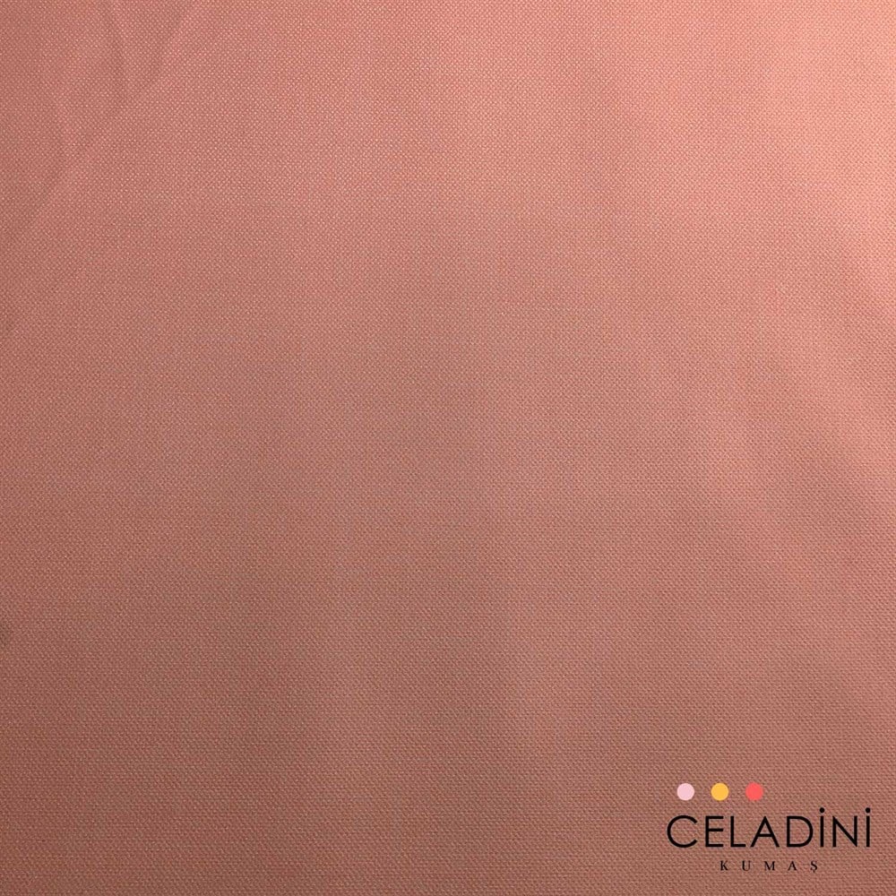 Toz Pembe Keten Efektli Düz Renk Kumaş